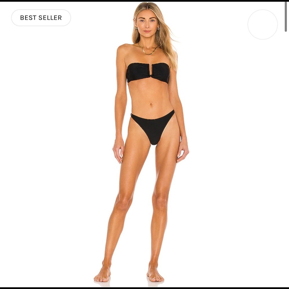 NWT Onia Black Bikini Set: Genevieve Top & Chiara Bottom Size XS Revolve - Picture 4 of 11